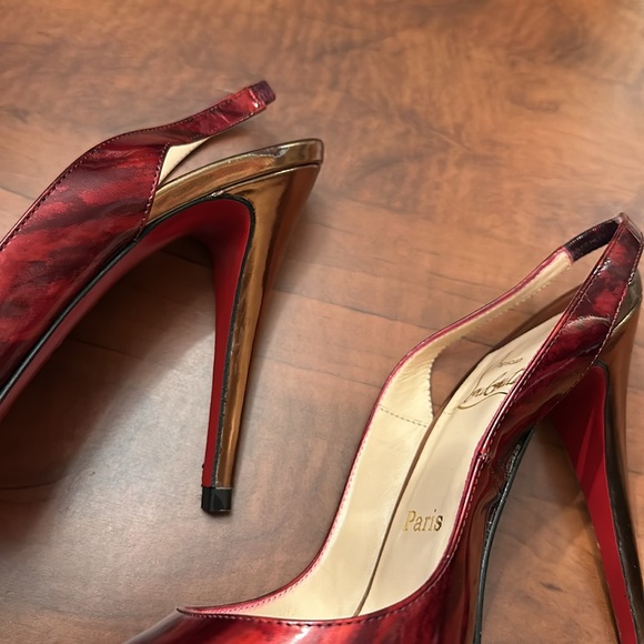 Christian Louboutin Two Tone Slingbacks - Picture 11 of 14